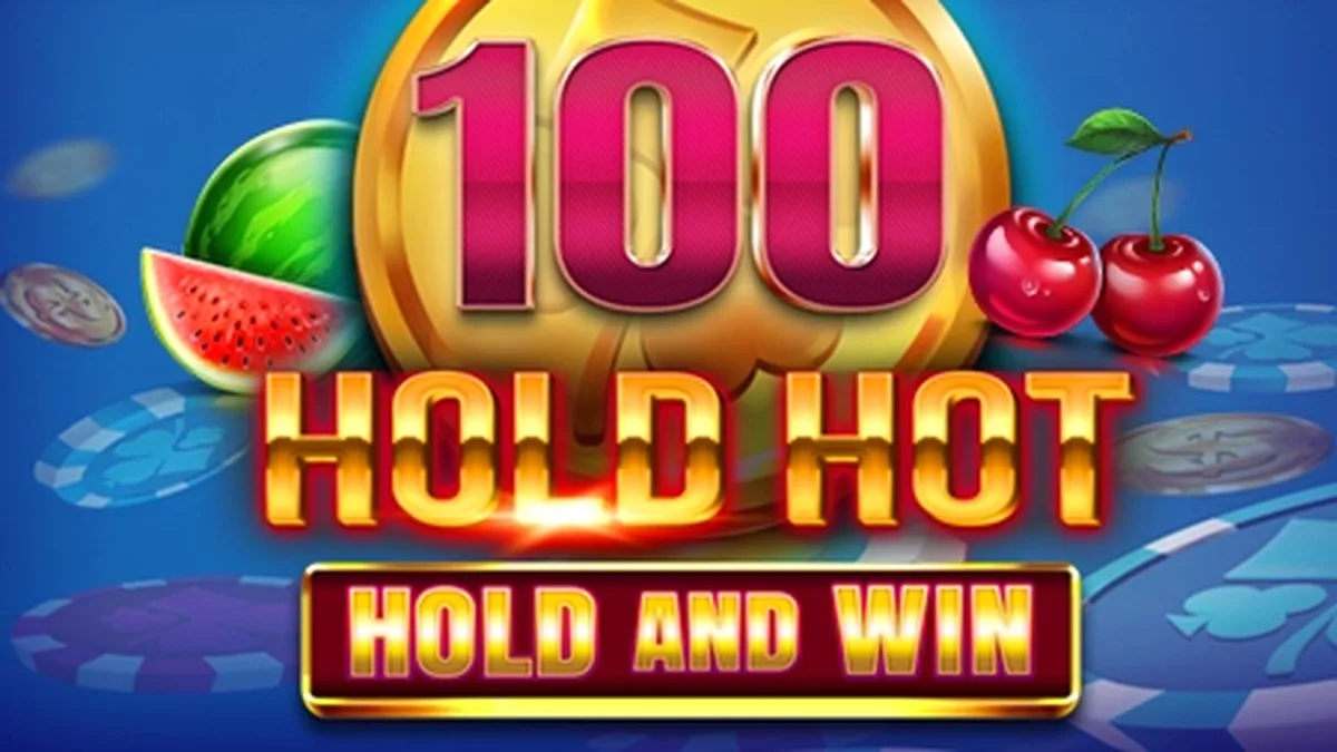 Interface visual vibrante e dourada do slot 100 Hold Hot Hold and Win